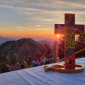 Bergottesdienst vor Sonnenuntergang